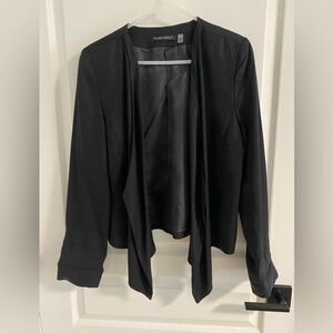 Black Tape Women's Black Open-Front Blazer